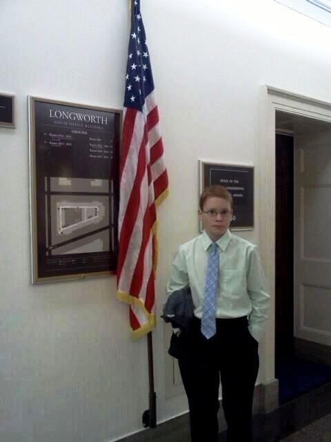 Sean Music (Independence, IA) visits the Longworth House Office Building