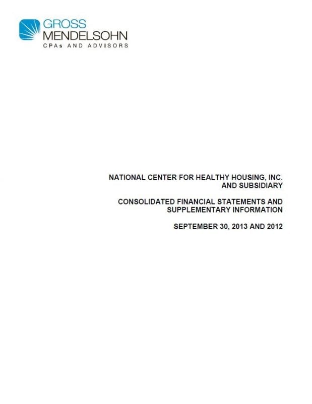NCHH and Solutions Financial Statements, 2013 (FY13)