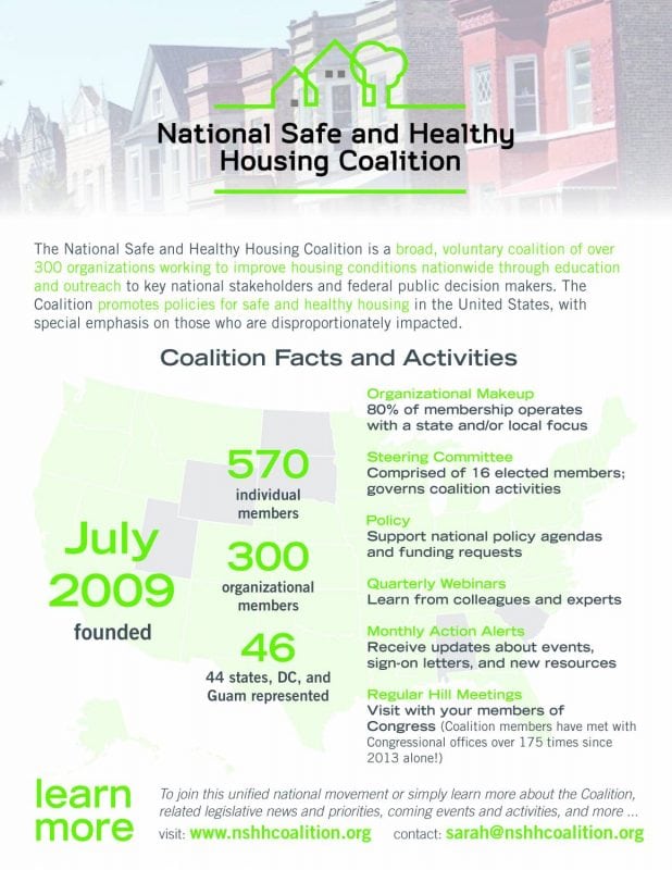 National Safe and Healthy Housing Coalition Facts and Activities