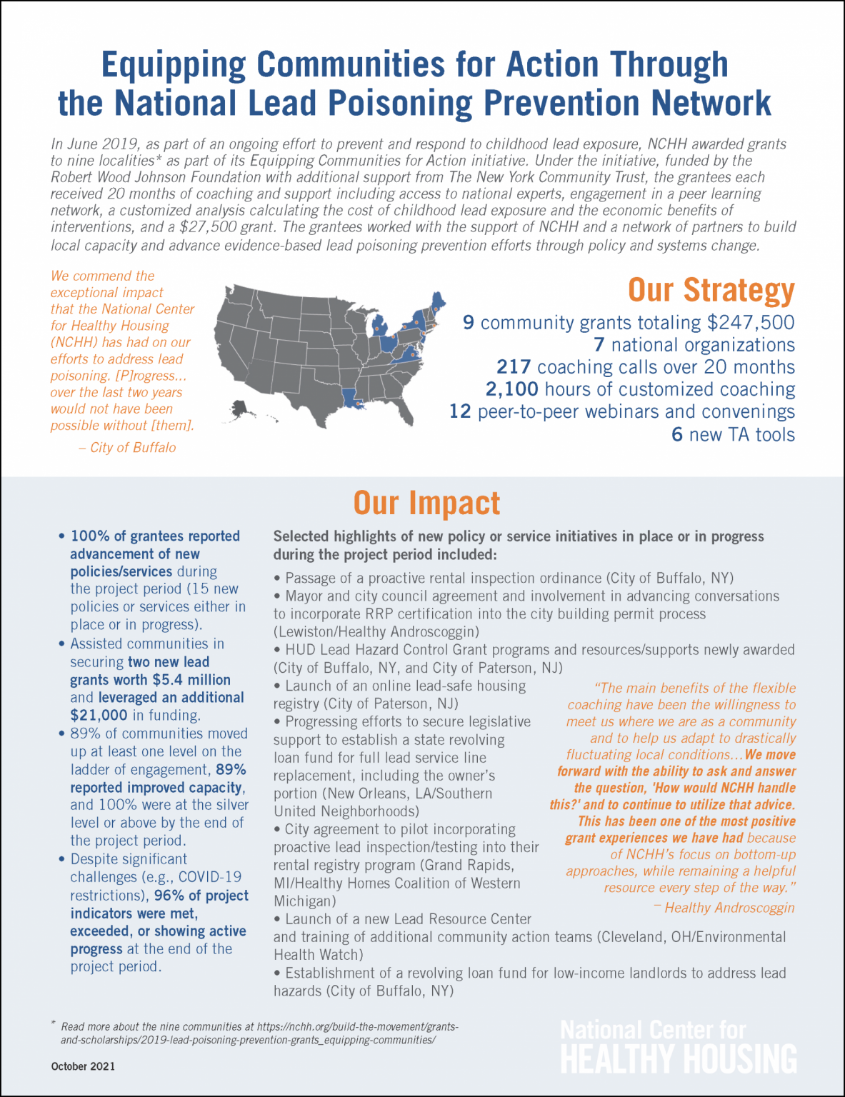 Fact Sheet Equipping Communities For Action Through The National Lead