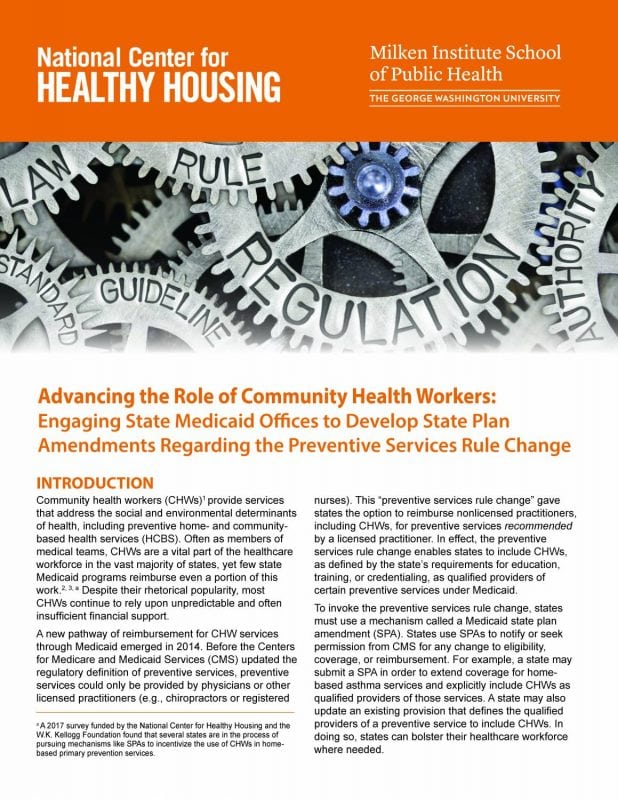 Advancing the Role of Community Health Workers