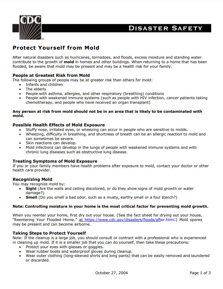 Protect Yourself from Mold