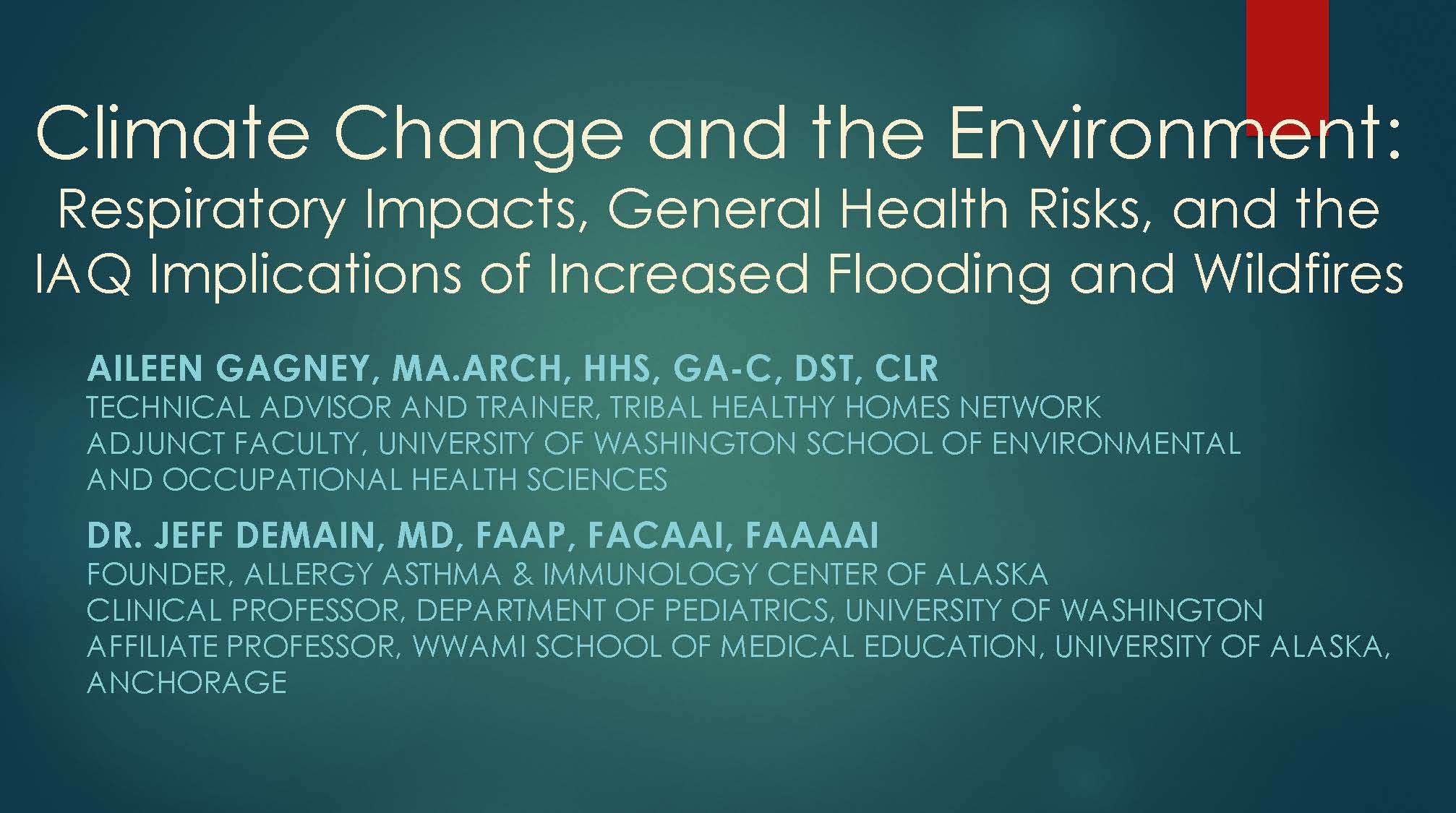 NSHHC Webinar - Climate Change and the Environment