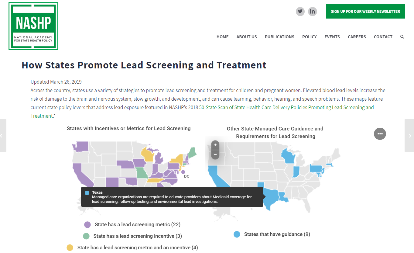 How States Promote Lead Screening and Treatment