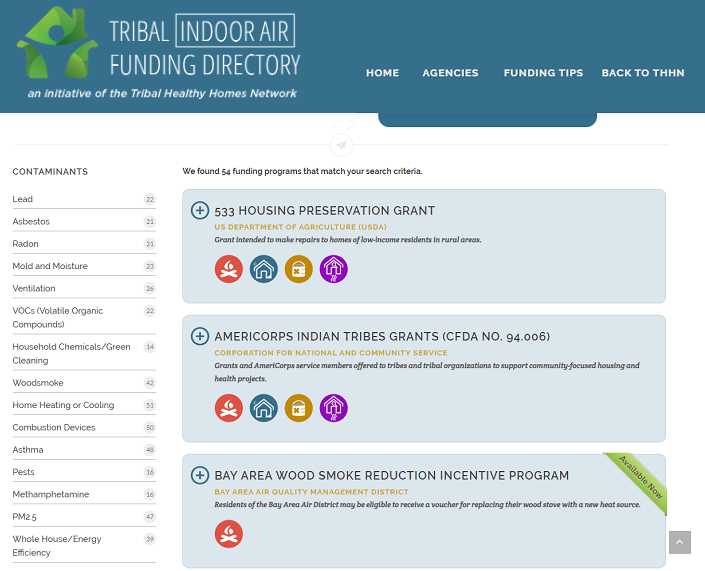 Tribal Indoor Air Funding Directory