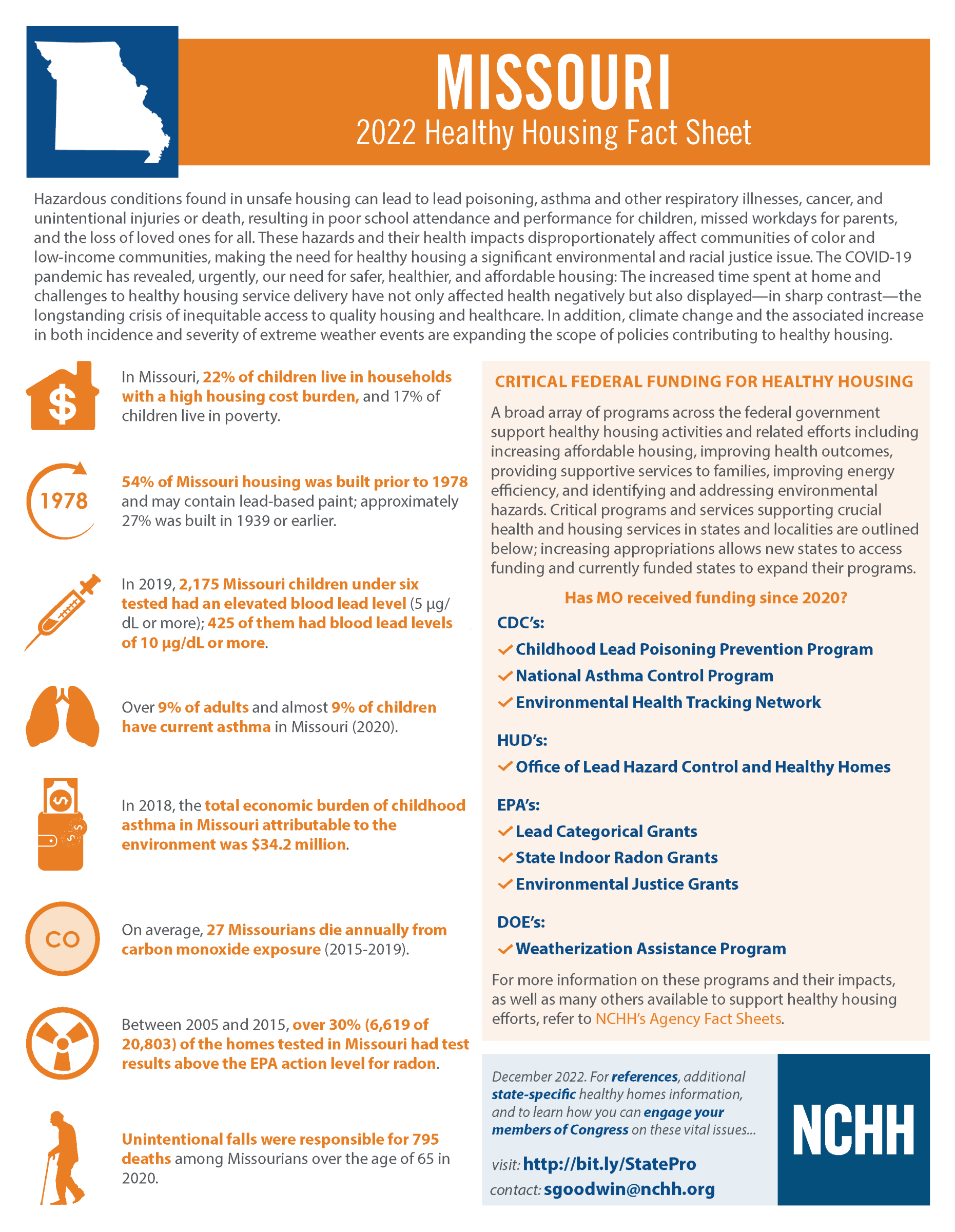 Fact Sheet - State of Healthy Housing in Missouri