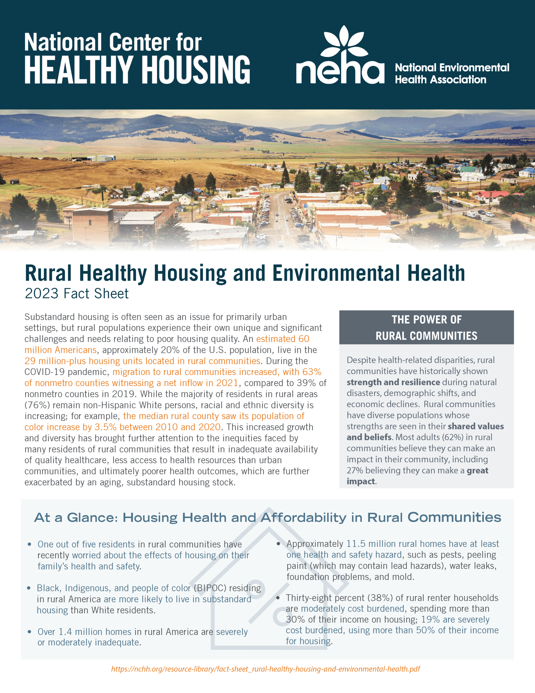 Fact Sheet - Rural Healthy Housing and Environmental Health